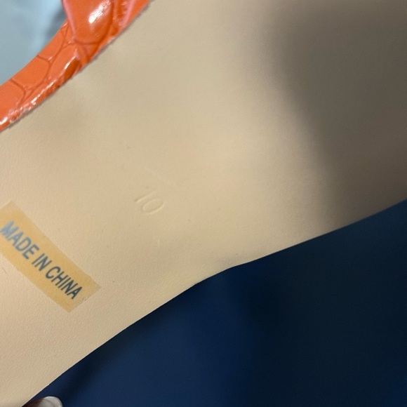 Orange Peep-Toe Heels - Picture 6 of 6